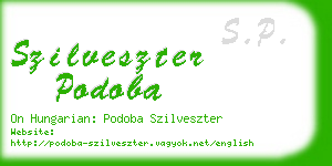 szilveszter podoba business card